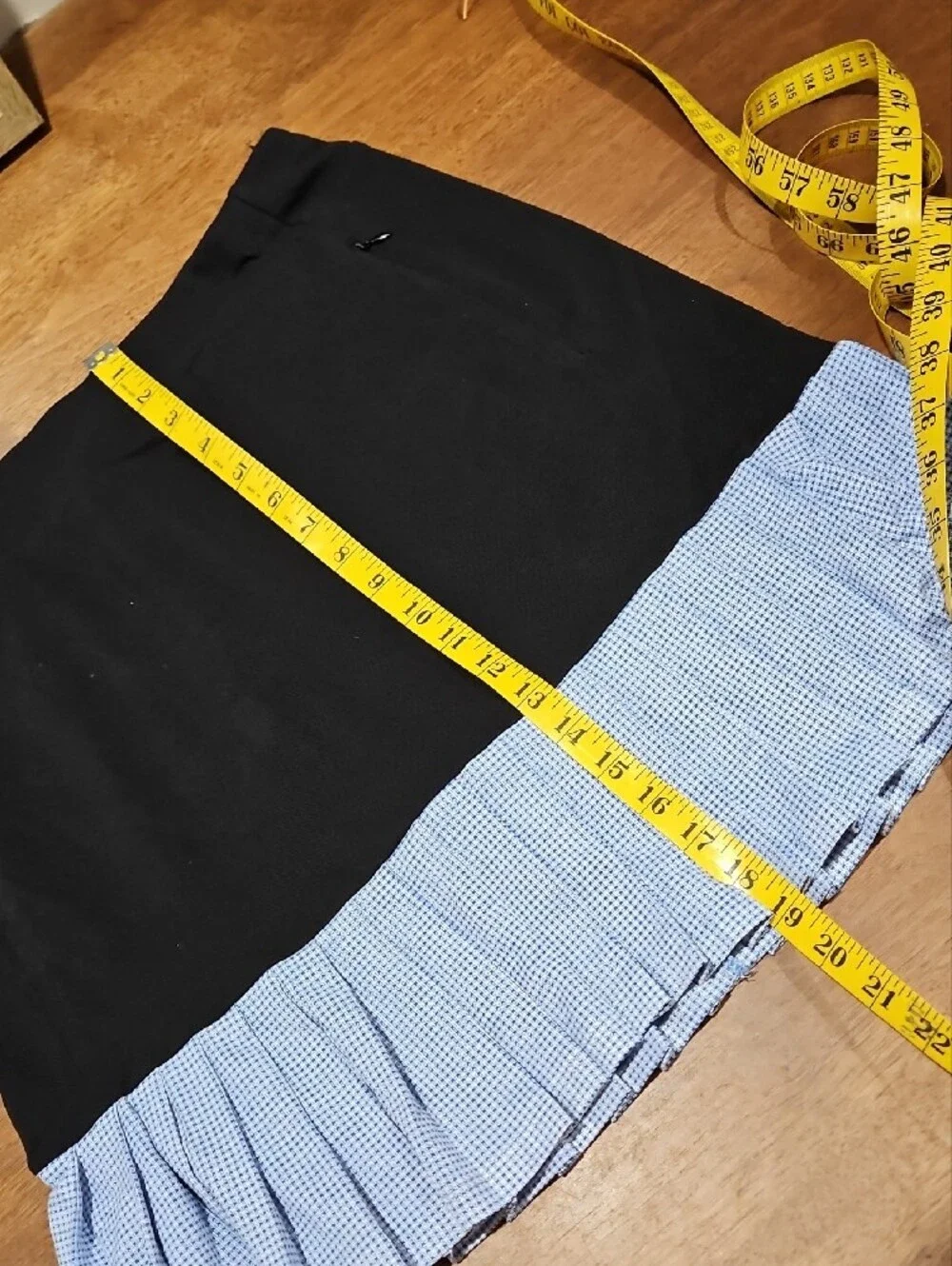 ACEGOLFS Black Mini Skirt with Blue Pleated Hem 🌞UPF 50+